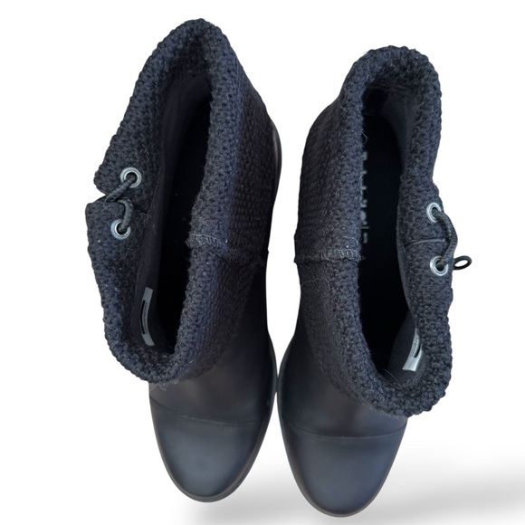 NWOT Timberland Kellis Black Leather Chelsea Wedge Ankle Boots - Picture 6 of 9